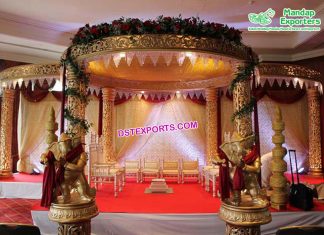 Traditional Wedding Decorative Golden Mandap