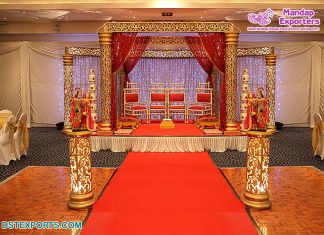 Wedding Low Price Golden Square Mandap
