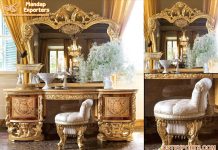 Baroque Gold Leaf Antique Dresser Mirror Baroque Gold Leaf Antique Dresser Mirror