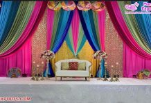 Beautiful Mehndi/Sangeet Stage Decoration Backdrops