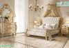 Classic Gold White Carving Bedroom Furniture