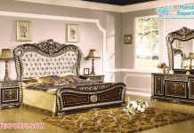 Classic Teak Wood King Size Bedroom Furniture Set