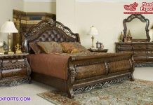 Classic Brown Wooden Carved Bedroom Furniture Classic Brown Wooden Carved Bedroom Furniture