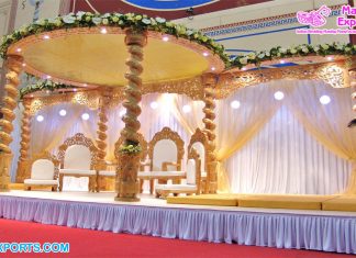 Dream Wedding Gujarati Wooden Mandap Decor Dream Wedding Gujarati Wooden Mandap Decor