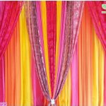Fancy Colorful Mehndi Stage Backdrop Curtains