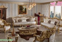 French Style Gold Finish Living Room Set