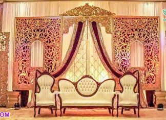 Glamorous Reception Stage Photo Frames Backdrop