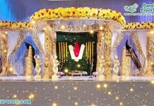 Gorgeous Wedding Ceremony Gold Crystal Mandap Gorgeous Wedding Ceremony Gold Crystal Mandap