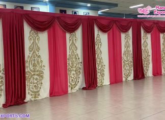 Low Budget Wedding Stage Embroidered Curtains Low Budget Wedding Stage Embroidered Curtains