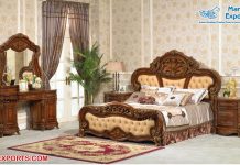 Luxury Handmade Teak Wood Bedroom Furniture Set