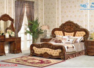 Luxury Handmade Teak Wood Bedroom Furniture Set