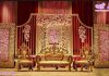 Romantic Gold Wedding Ceremony Stage Decoration