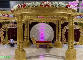 Srilankan Golden Wedding Mandap Decoration