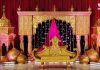 Tamil Hindu Wedding Gold Reception Stage