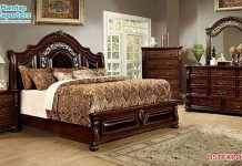 Traditional Solid Teak Wood Bedroom Furniture Set