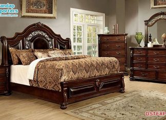 Traditional Solid Teak Wood Bedroom Furniture Set