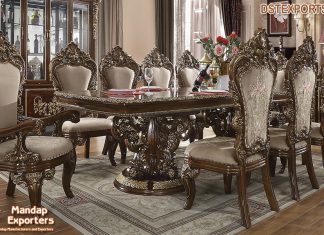 Majestic 11 Piece Formal King Style Dining Set