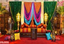 Moroccan Themed Henna Ceremony Stage Decoration