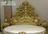 Designer Gold Finish Handicraft Wooden Bed Designer Gold Finish Handicraft Wooden Bed