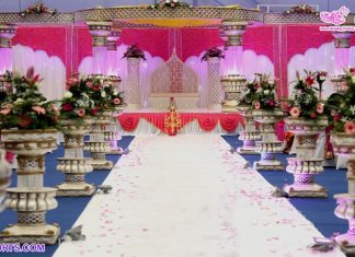 Designer South Wedding Crystal Lotus Mandap