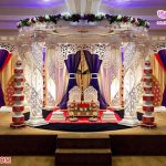 Elegant White Crystal Wedding Mandap Decor