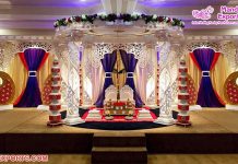 Elegant White Crystal Wedding Mandap Decor Elegant White Crystal Wedding Mandap Decor