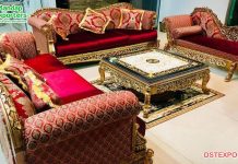 Gold Finish Wooden Carved Living Room Sofa Set Gold Finish Wooden Carved Living Room Sofa Set