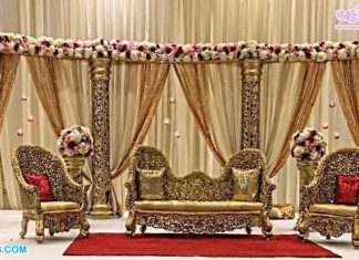 Hindu Wedding Event Half Moon Stage Decoration