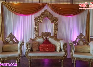 Indian Wedding Event Reception Stage Sofa Set