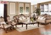 Italian Style Brown Finish Handmade Sofa Set