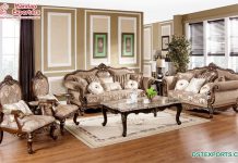 Italian Style Brown Finish Handmade Sofa Set