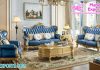 Italian Style Leather Sofa Set For Drawing Room