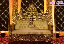 Heavy Designed Wooden Wedding Maharaja Couch