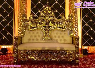 Heavy Designed Wooden Wedding Maharaja Couch