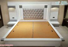 Modern White Finish King Size Bed Modern White Finish King Size Bed