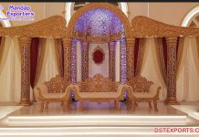Tamil Wedding Ceremony Gold Look Fiber Stage