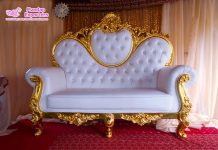 Wholesale Price White Gold Bridal Couch