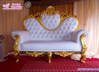 Wholesale Price White Gold Bridal Couch