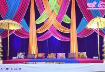 Amazing Sangeet Night Stage Backdrop Curtains