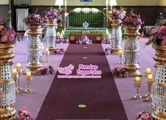 Bottle Style Pillars For Wedding Walkway Decoration