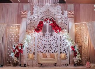 Contemporary Western Wedding Event Stage Decoration