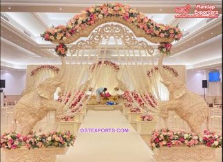 Gujarati Indian Wedding FRP Entrance Decoration