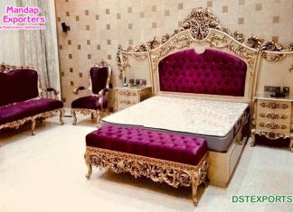 Luxury European Hand Carved Bedroom Furniture