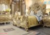 Luxury Golden Wood Hand Carved Bedroom Furniture Luxury Golden Wood Hand Carved Bedroom Furniture
