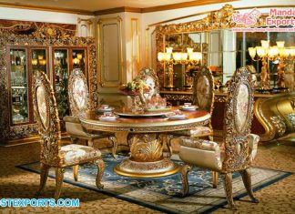 Royal Teak Wood Dining Table & Chairs Set Royal Teak Wood Dining Table & Chairs Set
