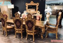 Victorian 8 Seater Solid Wood Dining Table Set