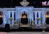 White Theme Western Weddings Stage Setup