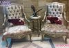 Classic Leather Baroque Chairs For Home Decor