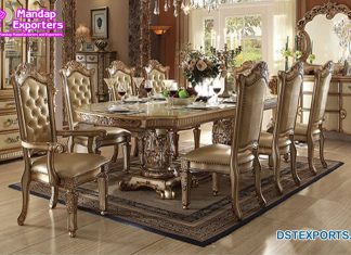 European Solid Wood Hand Carved Dining Furniture European Solid Wood Hand Carved Dining Furniture