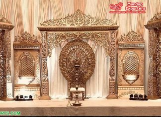 Exclusive Hindu Wedding Reception Stage Decoration